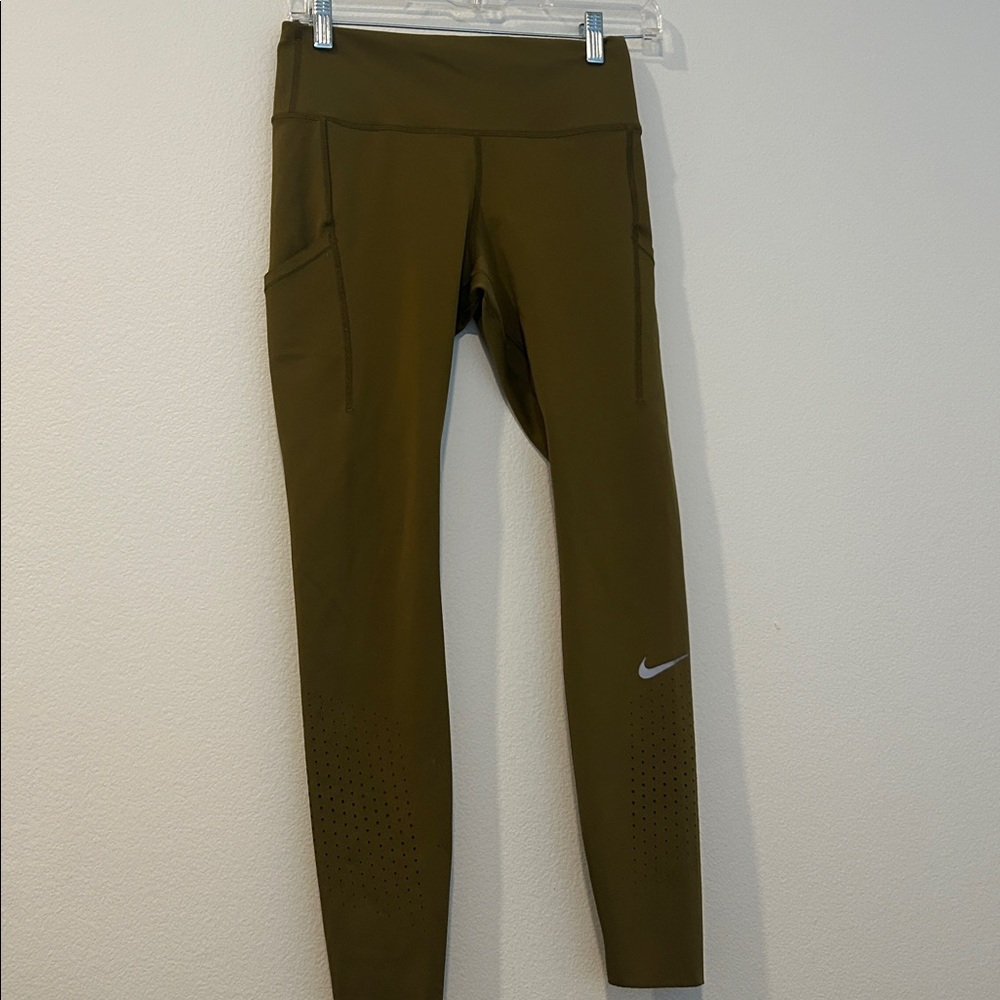 Nike Khaki Green Performance Leggings